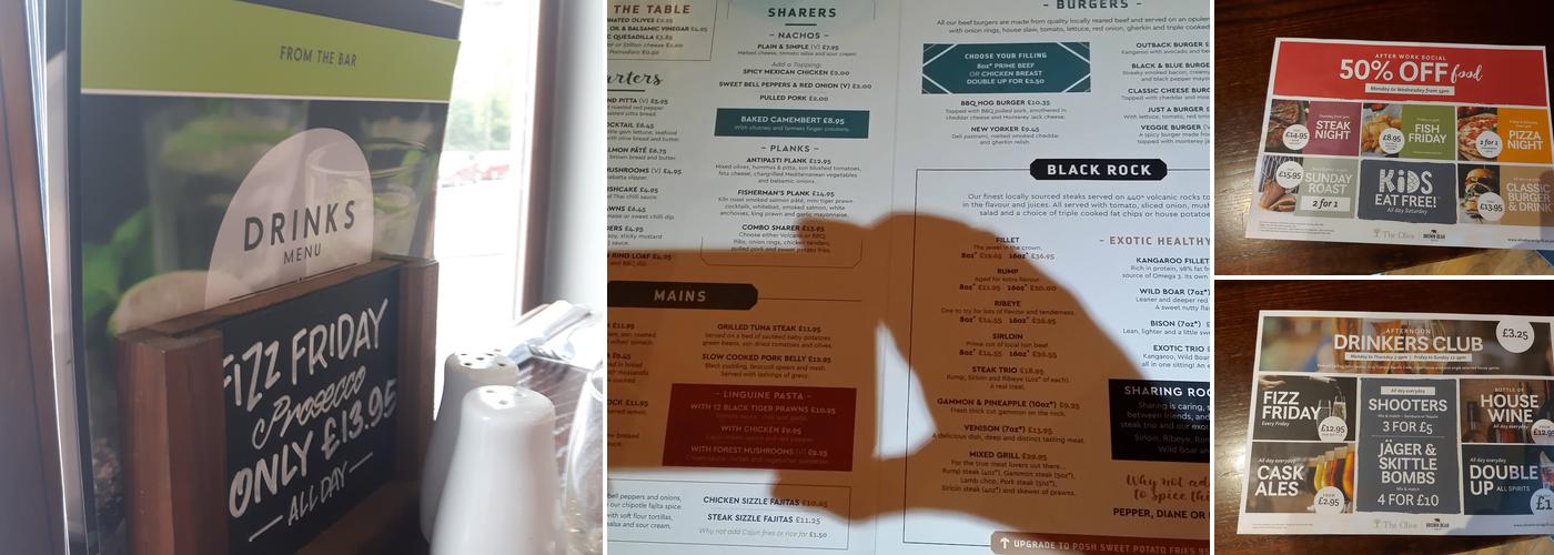 Olive Bar and Grill Menu