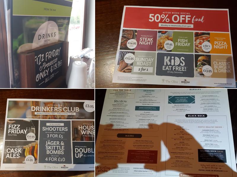 Olive Bar and Grill Menu