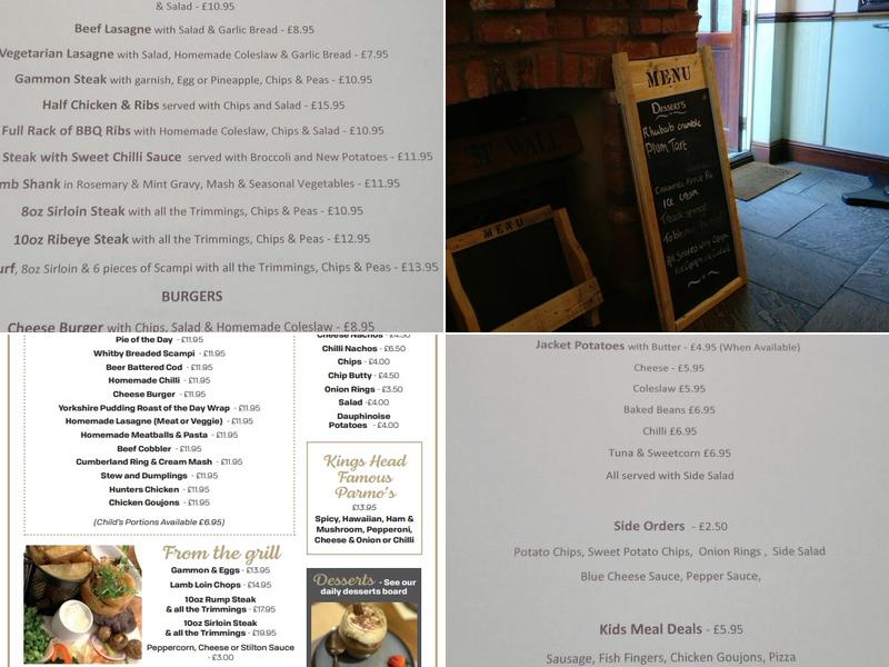 Kings Head - Pollington Menu