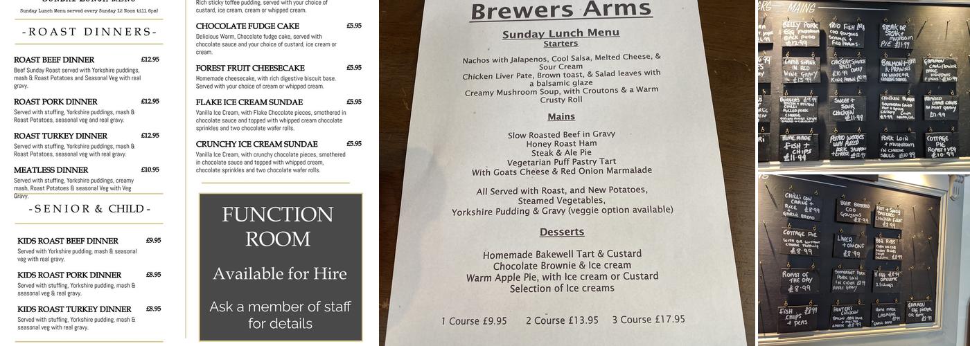Brewers Arms Menu