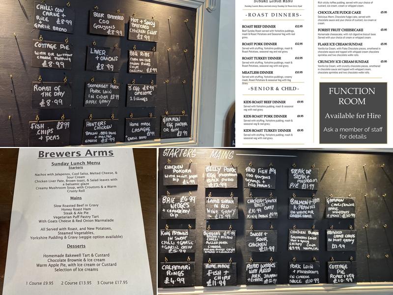Brewers Arms Menu