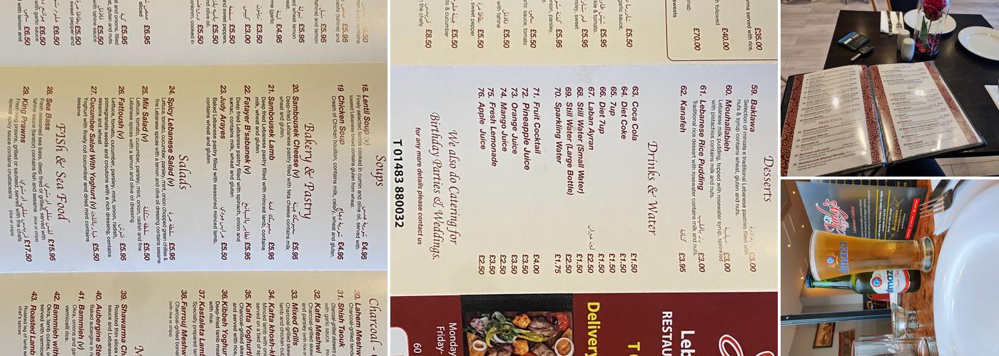 Judy's Mezza Menu