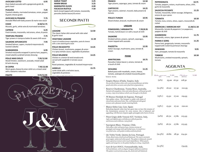 La Piazzetta Menu