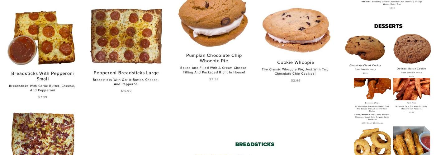 Freshies Newport Menu