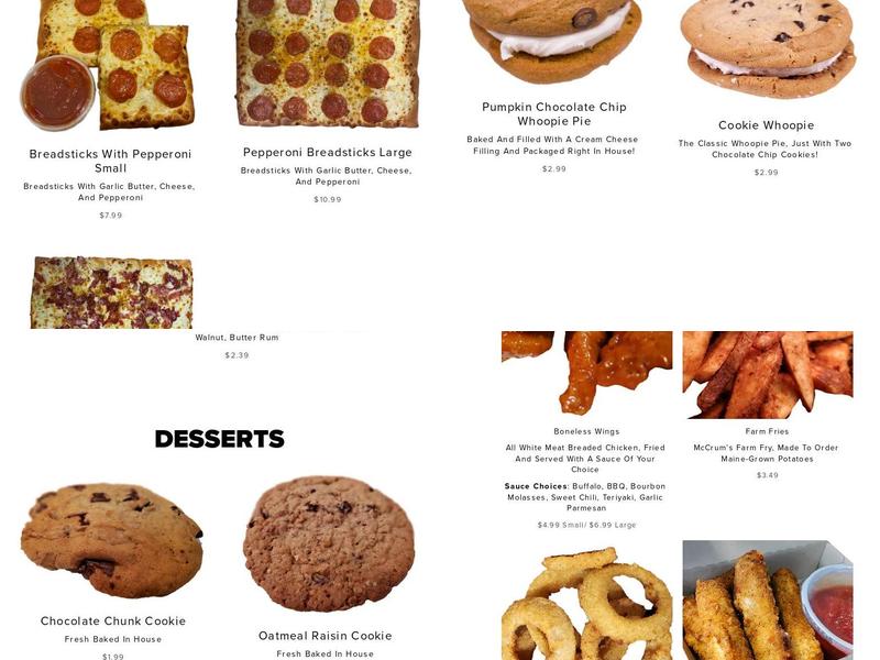 Freshies Newport Menu