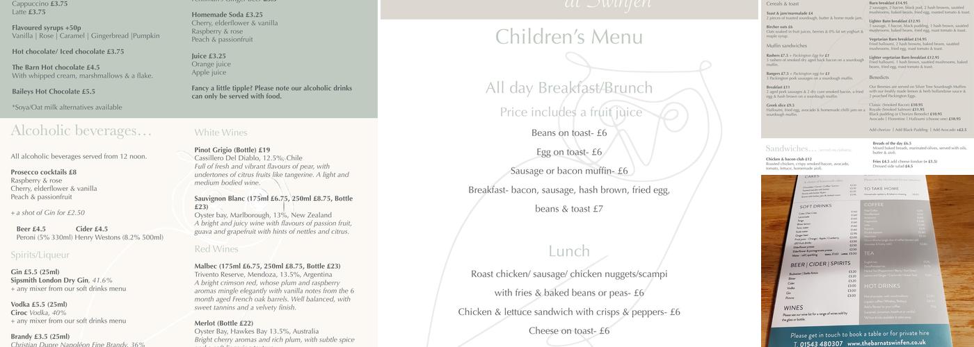 The Barn At Swinfen @ Heart Of The Country Menu