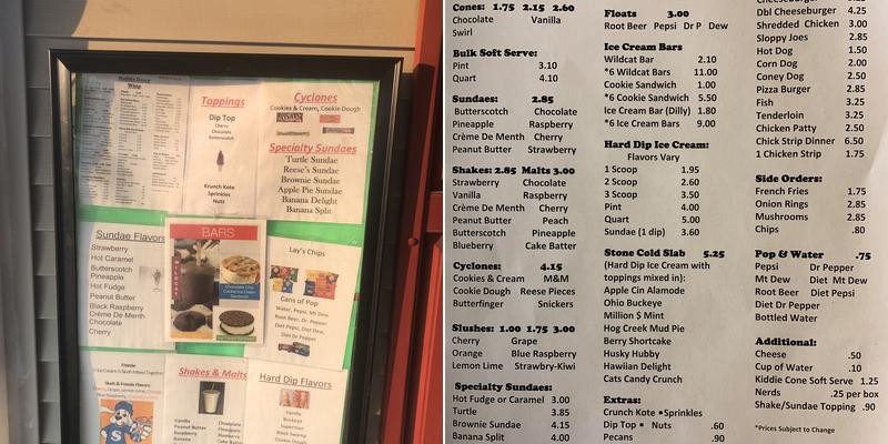 Kalida Dairy Whip Menu