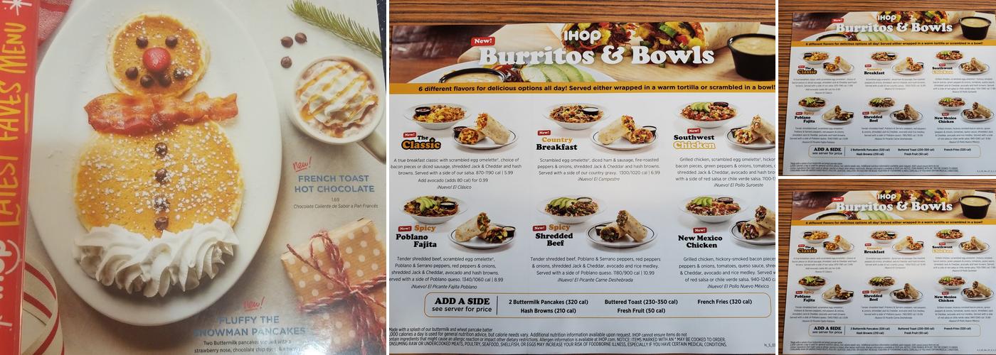 IHOP Menu