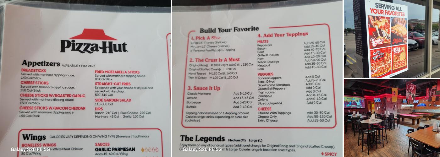 Pizza Hut Menu
