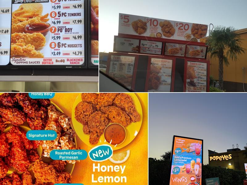 Popeyes Louisiana Kitchen Menu