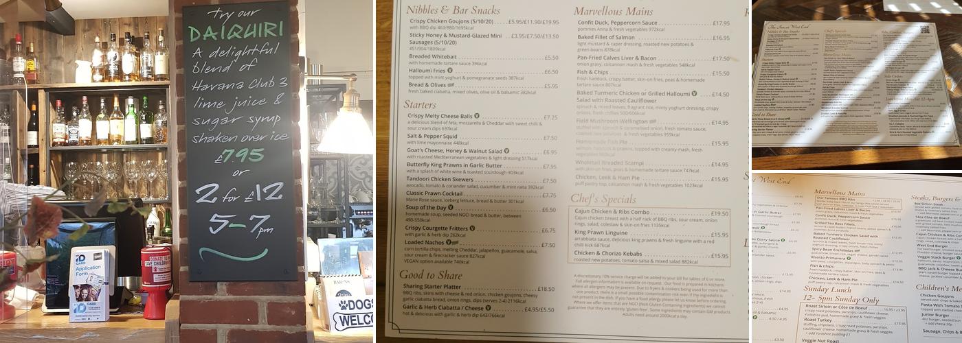 The Inn at West End Menu