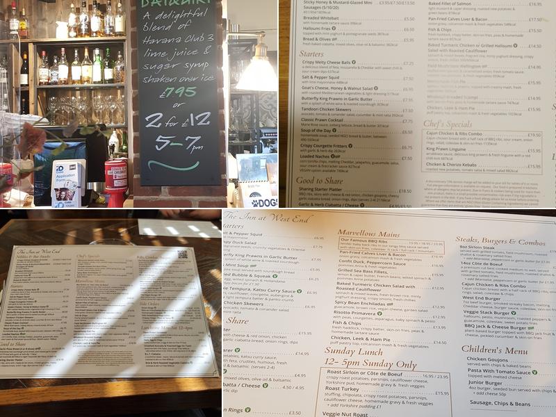 The Inn at West End Menu