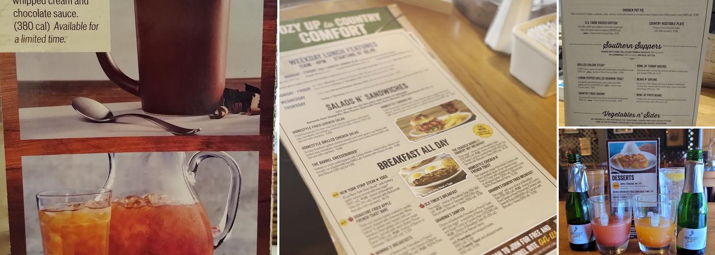 Cracker Barrel Old Country Store Menu