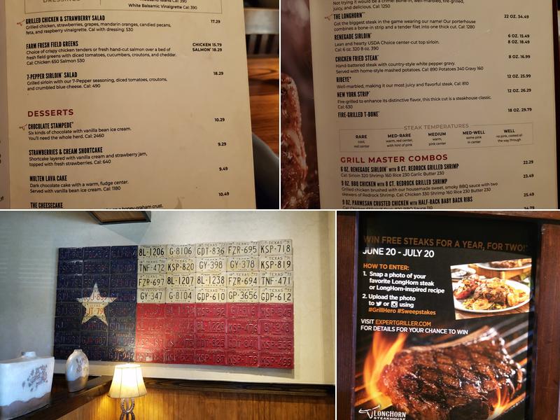 LongHorn Steakhouse Menu