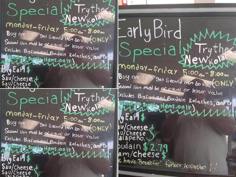 Shipley Do-Nuts Menu