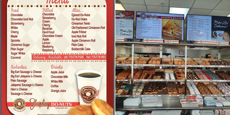Shipley Do-Nuts Menu