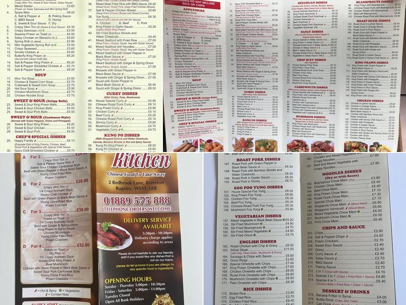 Andy‘s Kitchen Chinese Take Away Menu