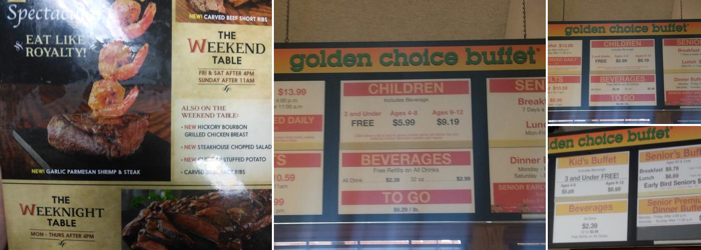 Golden Corral Buffet & Grill Menu