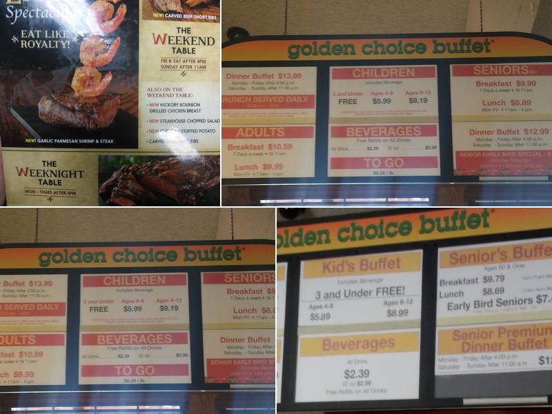 Golden Corral Buffet & Grill Menu