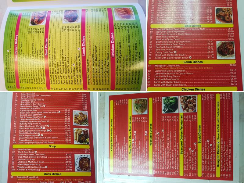 New Golden Rice Menu