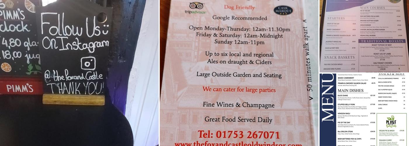 The Fox & Castle Menu