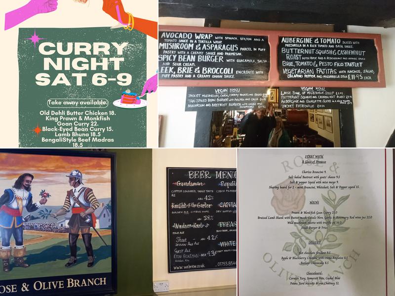 The Rose & Olive Branch Menu