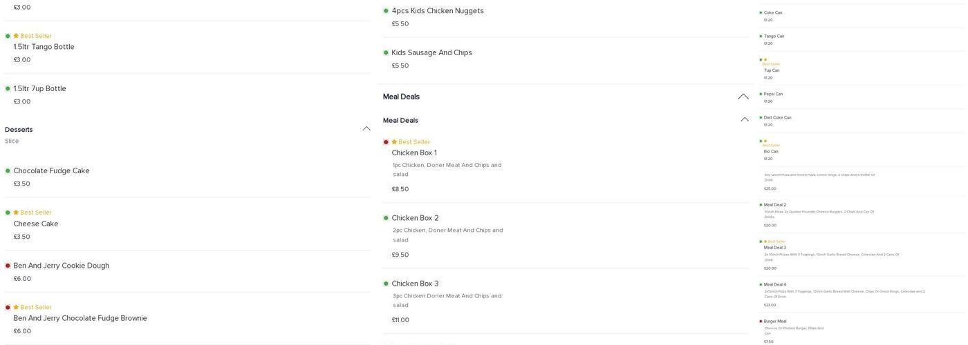 Stone Kebab House Menu