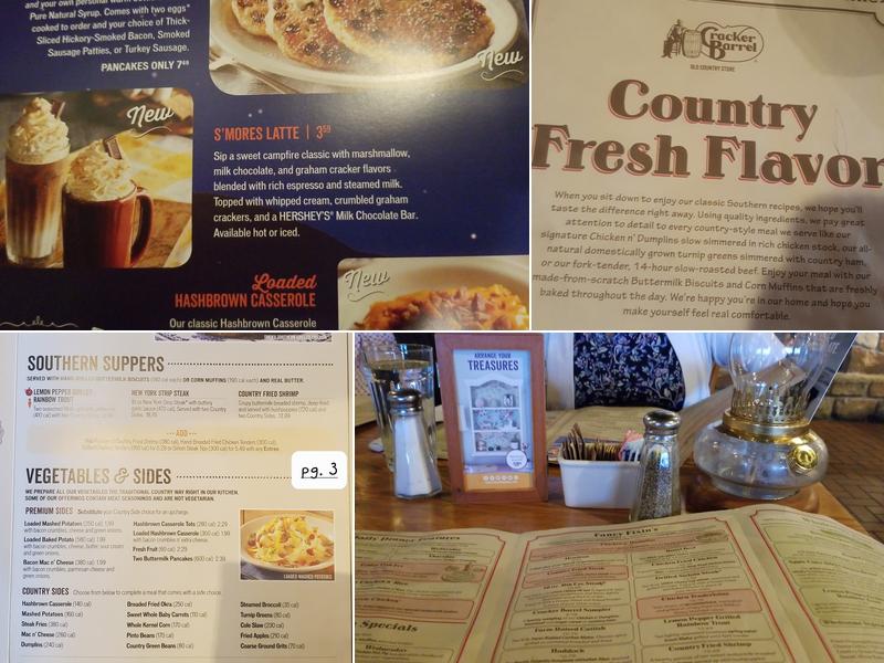 Cracker Barrel Old Country Store Menu