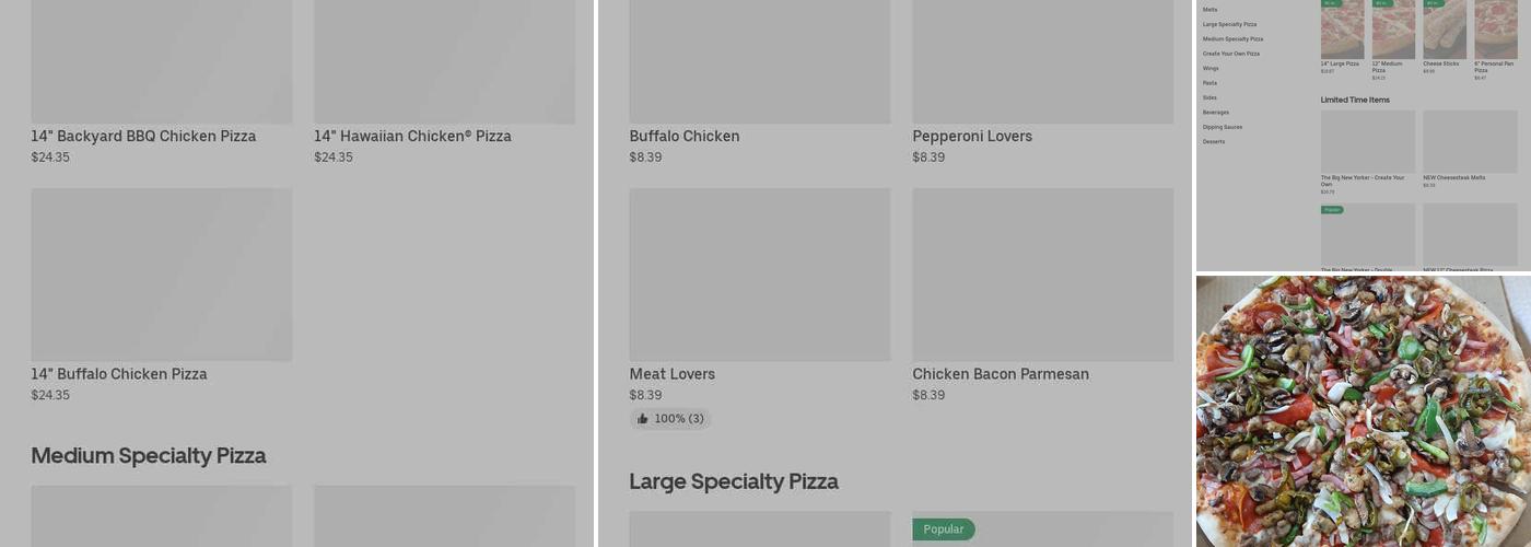 Pizza Hut Menu