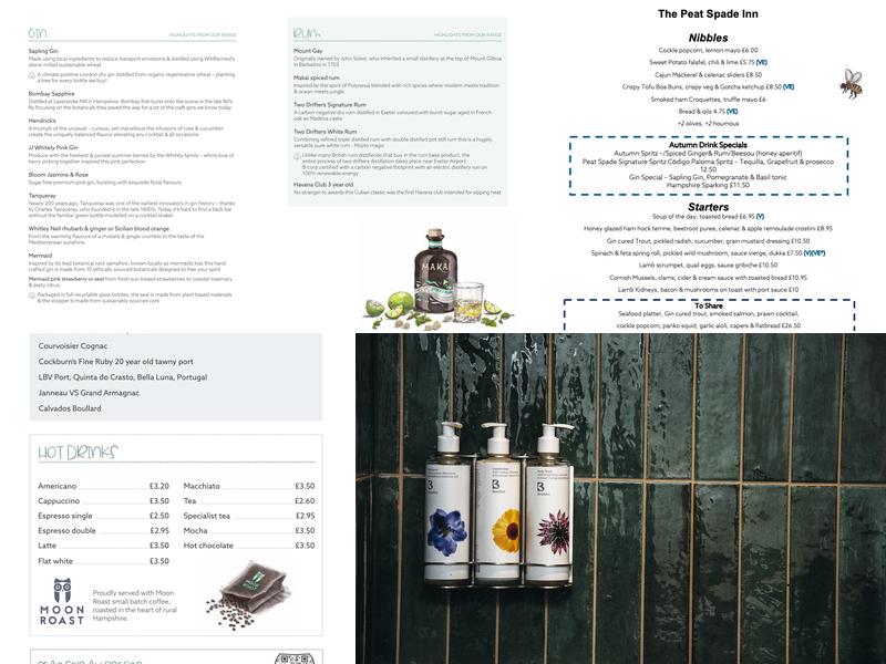 Peat Spade Pub & Dining Menu