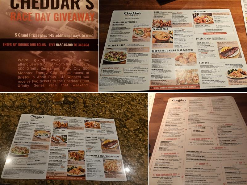 Cheddar's Scratch Kitchen Menu