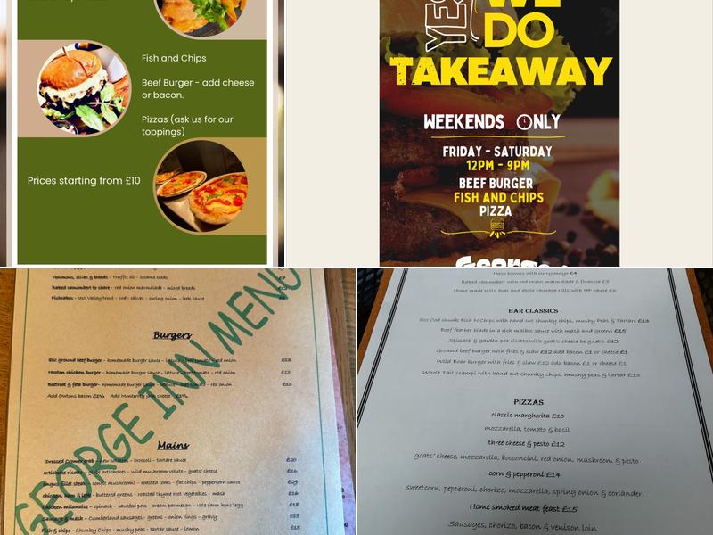 The George Inn Middle Wallop Menu