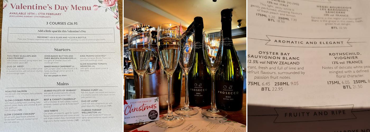 Poplar Farm Inn Andover Menu