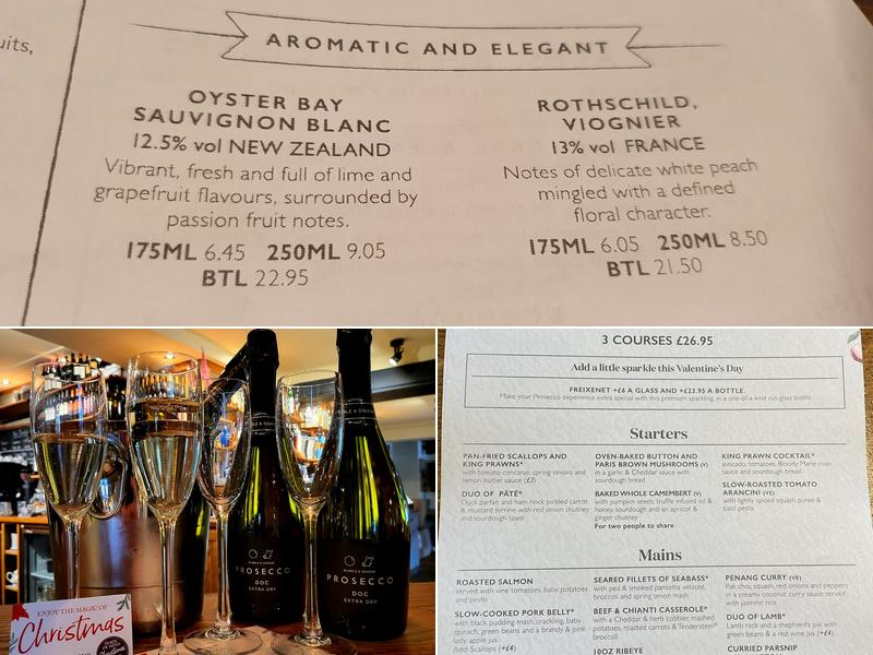 Poplar Farm Inn Andover Menu