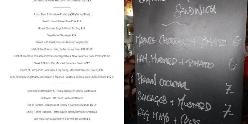 The Bell Inn Menu