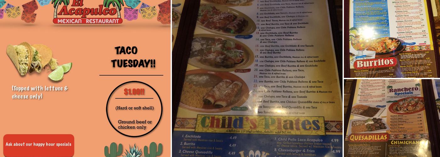El Acapulco Menu
