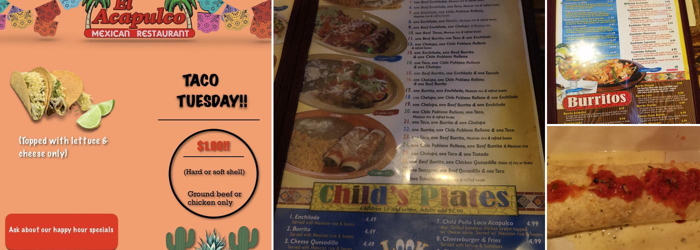 El Acapulco Menu