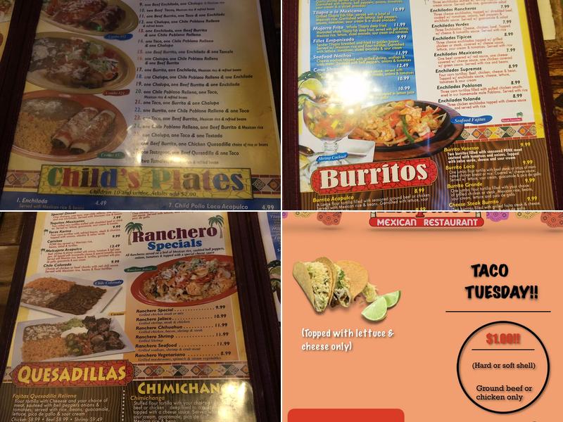 El Acapulco Menu