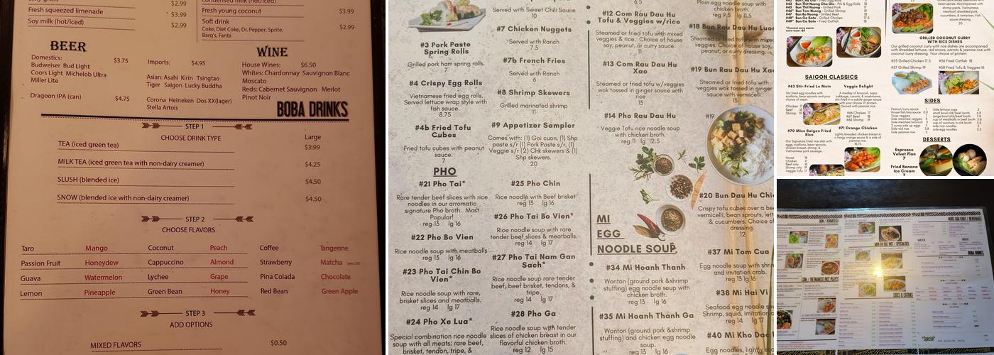 Miss Saigon Downtown Menu