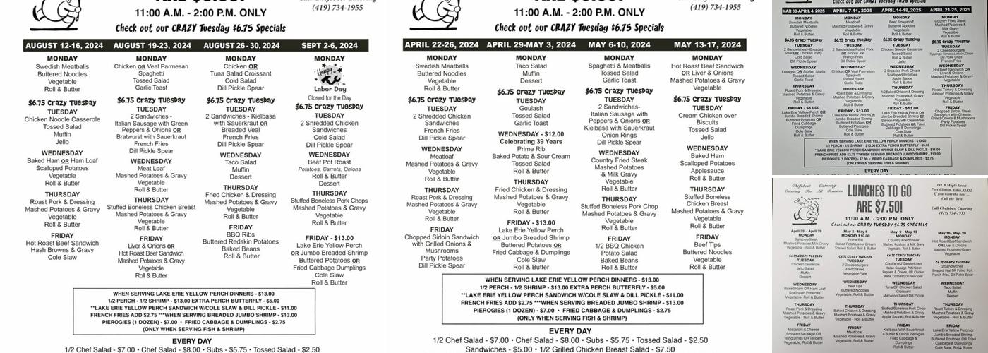 Chefsbest Catering Menu