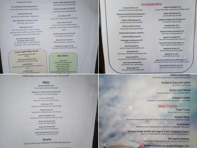 The Ship Inn Menu