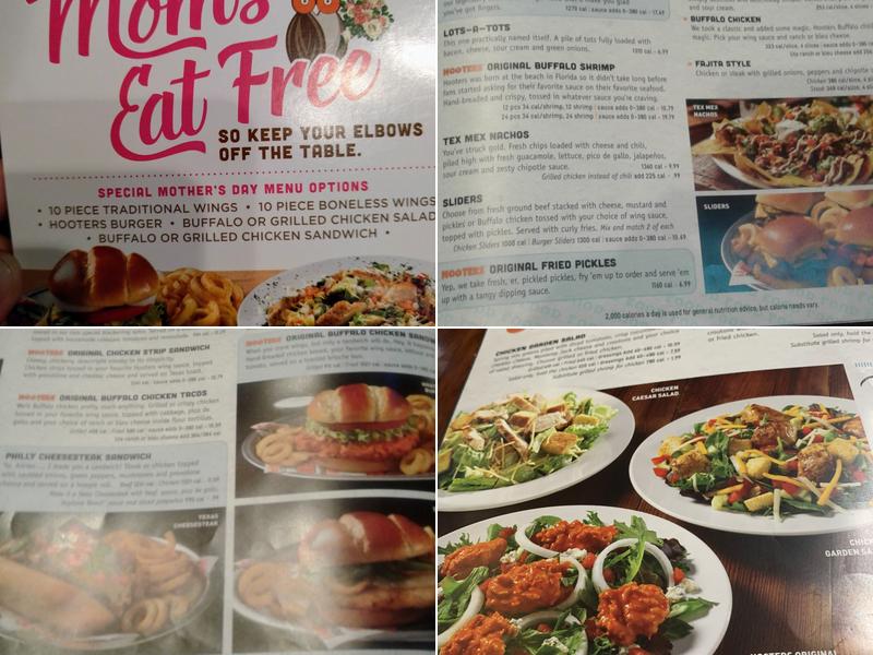 Hooters Menu