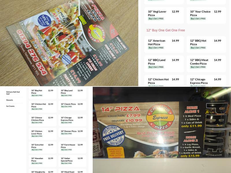 Chicago Express Pizza Menu