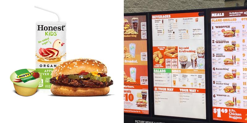 Burger King Menu