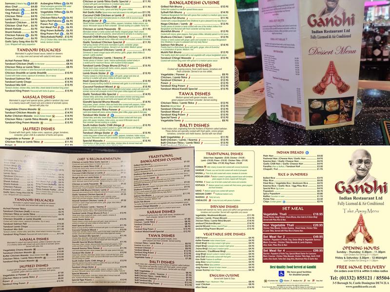 Gandhi Menu