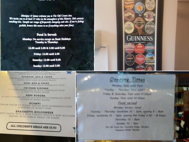 Old Crown Inn Menu