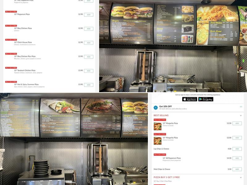 Barons Shepshed Menu