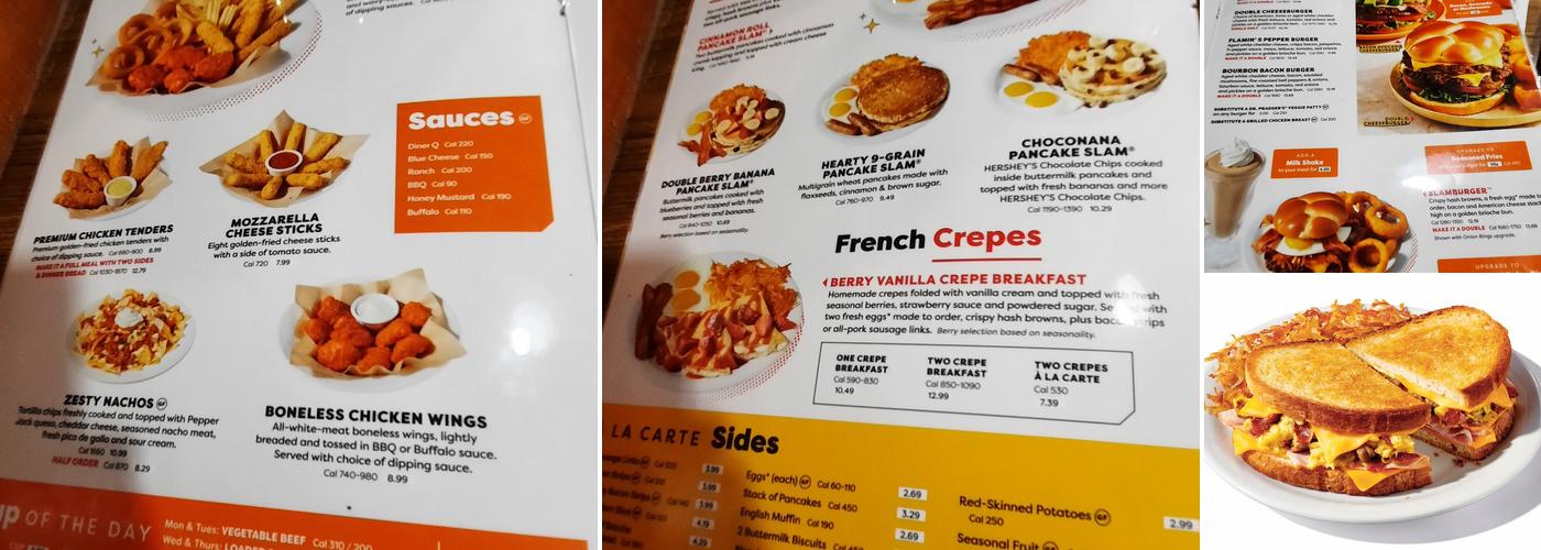 Denny's Restaurant Menu