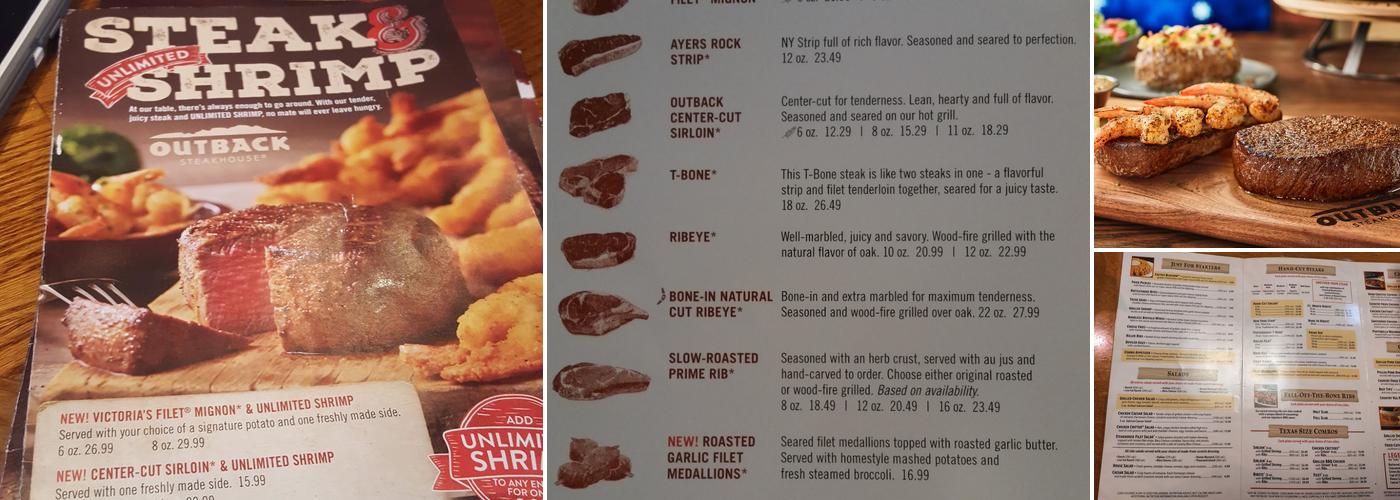 Outback Steakhouse Menu