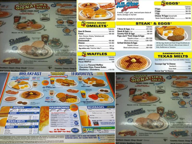 Waffle House Menu